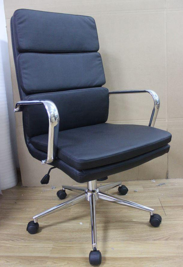 Home office : chairs 801744 Black Casual Contemporary leatherette office chair By coaster - sofafair.com