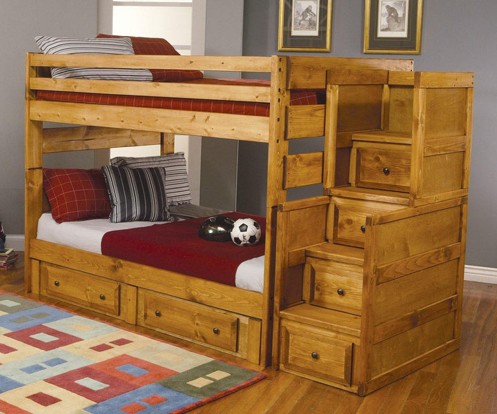 Wrangle hill 460096 Rustic bunk bed By coaster - sofafair.com