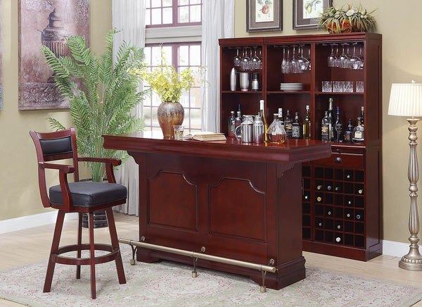 Bar units: traditional/transitional 3080-1 Traditional wine cabinet By coaster - sofafair.com