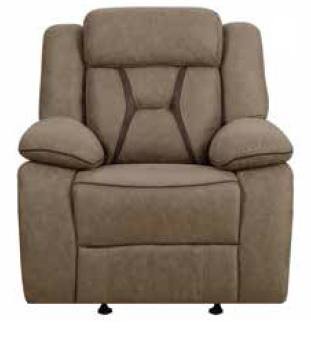 Higgins motion 602266 Tan Transitional fabric recliners By coaster - sofafair.com
