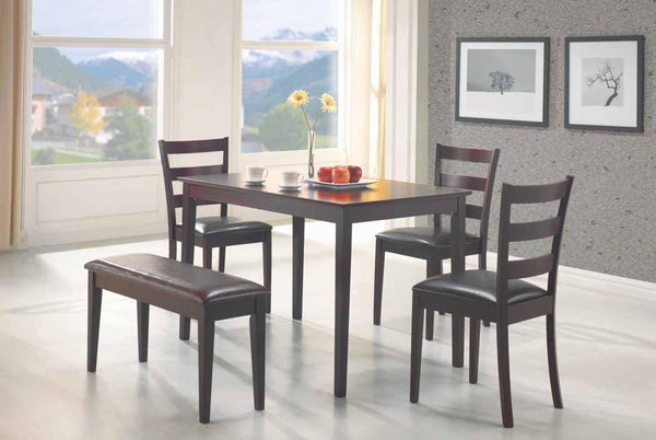 Dining: packaged sets wood 150232 Dark brown Casual 5 pc set By coaster - sofafair.com