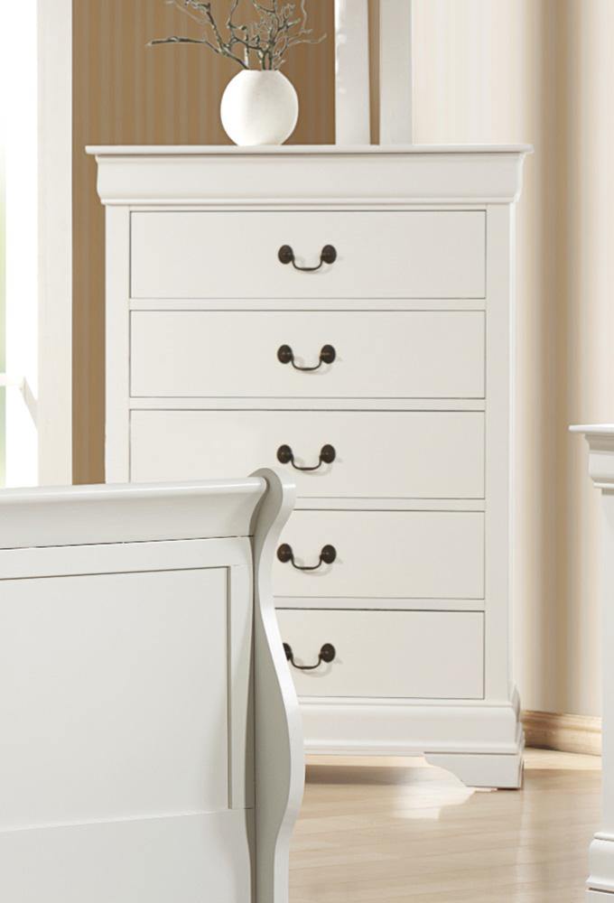 Louis phillipe 204695 White Traditional Chest1 By coaster - sofafair.com