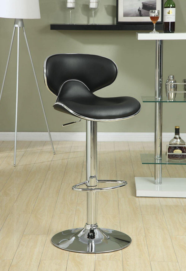 Bar units: contemporary 120359 Black Contemporary adjustable bar stool By coaster - sofafair.com