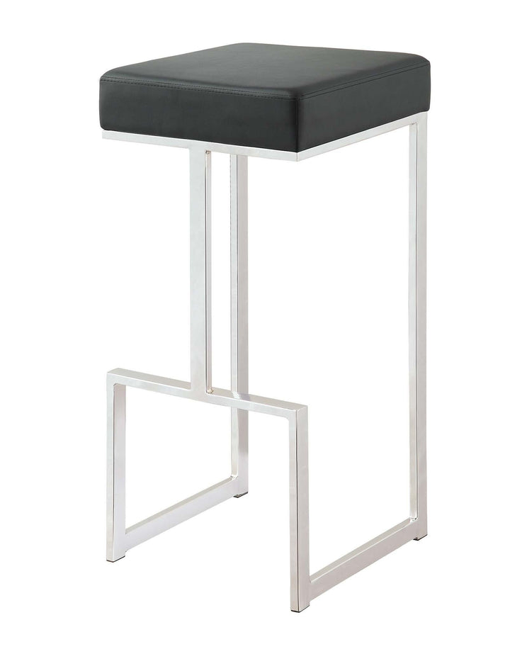 105263 Black Contemporary Bar stools: metal fixed height By coaster - sofafair.com