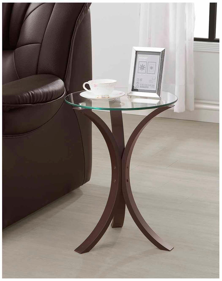 902867 Cappuccino Transitional cappuccino accent table By coaster - sofafair.com