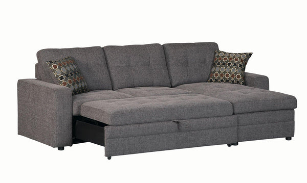 Gus sectional 501677 Charcoal Casual Sectional1 By coaster - sofafair.com