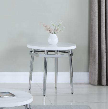 End table 722967 Faux carrara marble Casual Contemporary End Table1 By coaster - sofafair.com