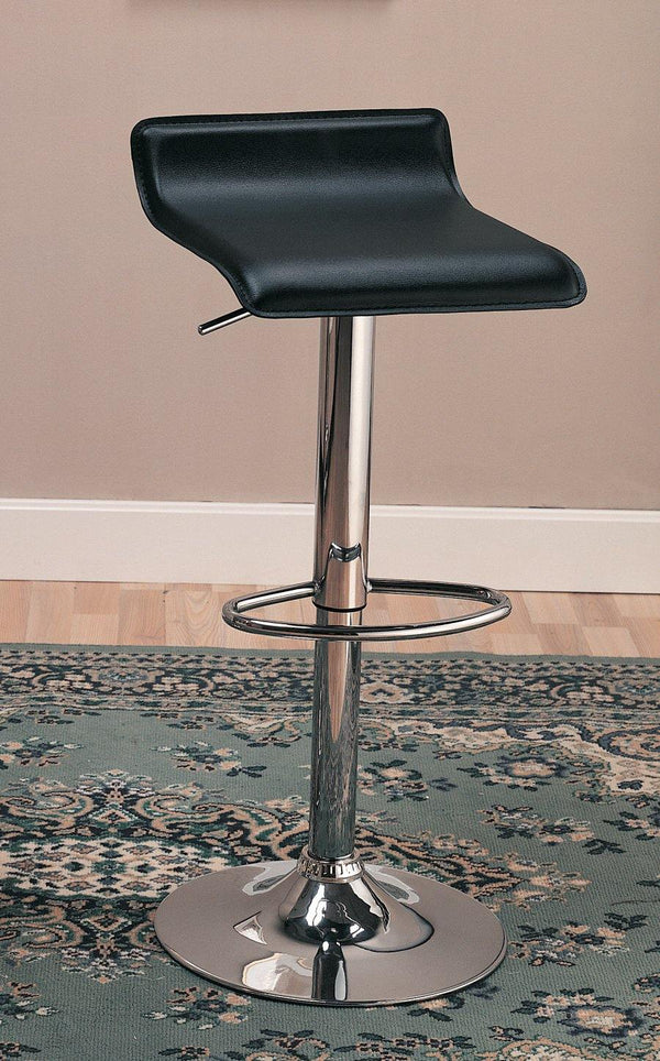 Bar stools: height adjustable 120390 Black Contemporary adjustable bar stool By coaster - sofafair.com