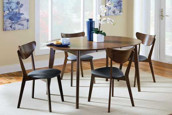Malone mid-century modern round five-piece dining five pieces set 105361-S5 dining sets By coaster - sofafair.com