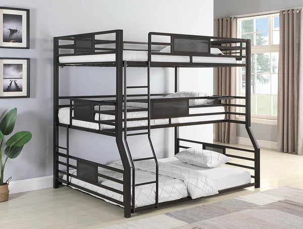 460561 metal Rogen triple bunk bed By coaster - sofafair.com