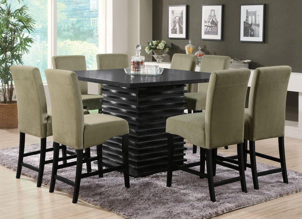 Stanton 102068 Black Contemporary counter ht table By coaster - sofafair.com