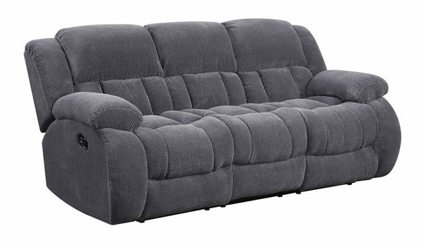 Weissman motion 601921 Grey Casual fabric motion sofas By coaster - sofafair.com