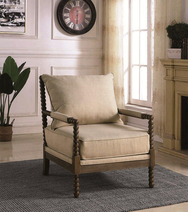 905362 Beige Traditional oatmeal and natural accent chair By coaster - sofafair.com