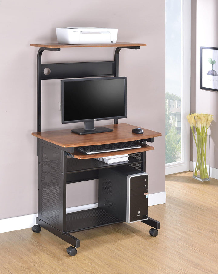 Home office : desks 7121 Honey metal computer desk By coaster - sofafair.com