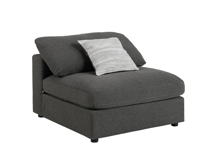 551324 Charcoal linen Armless chair By coaster - sofafair.com