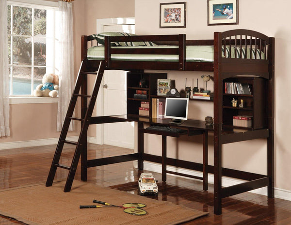 Perris workstation loft bed 460063 Transitional bunk bed By coaster - sofafair.com