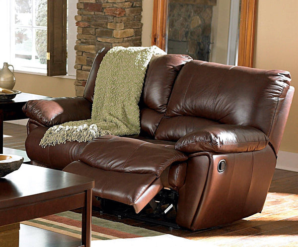 Clifford motion 600282 Chocolate Casual leather motion loveseats By coaster - sofafair.com