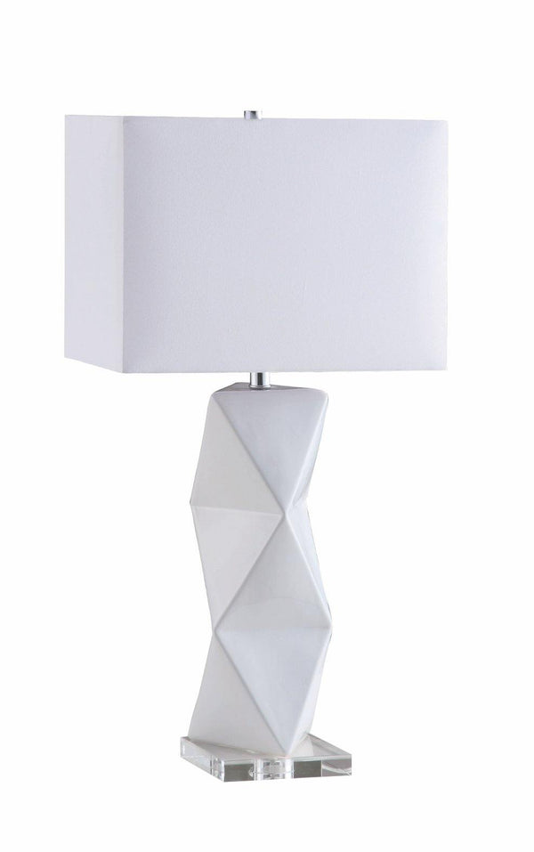 902937 White Transitional white table lamp By coaster - sofafair.com