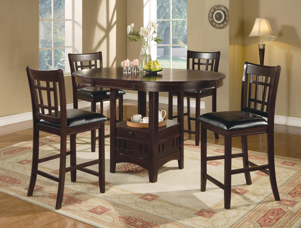 Lavon transitional espresso five-piece counter-height dining five pieces set 102888-S5 dining sets By coaster - sofafair.com