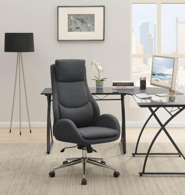 Office chair 881150 Grey fabric office chair By coaster - sofafair.com
