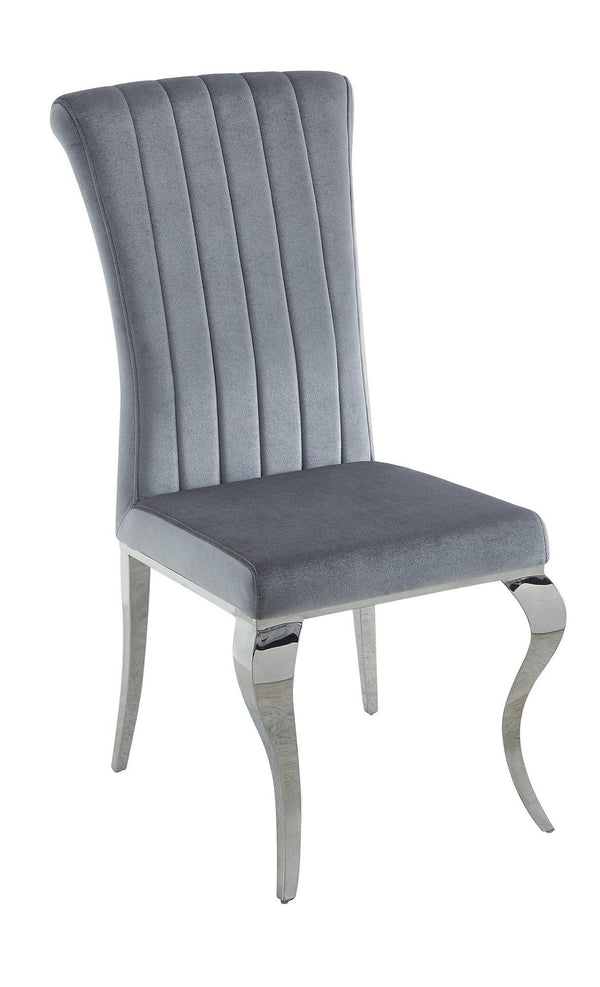 Everyday dining: side chair 105073 Grey Dining Chair1 By coaster - sofafair.com