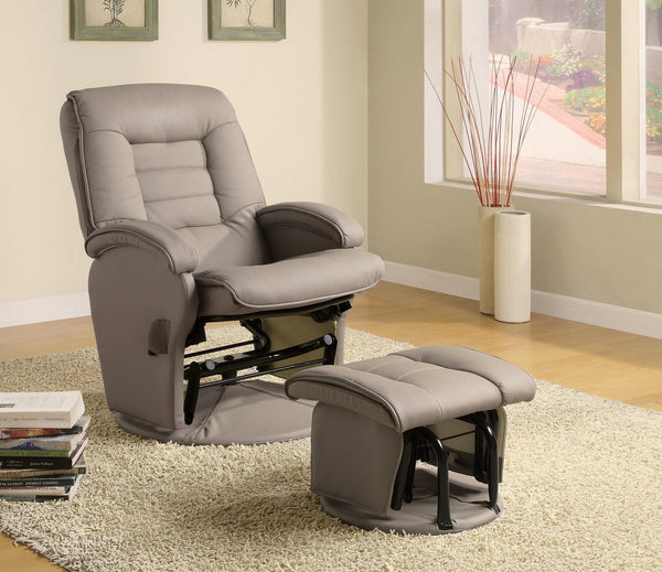 Living room : gliders 600166 Bone Casual leatherette recliners By coaster - sofafair.com