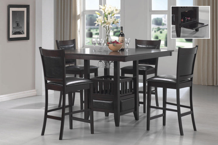 Jaden transitional cappuccino five-piece counter-height dining five pieces set 100958-S5 dining sets By coaster - sofafair.com