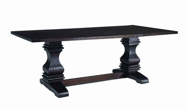 Parkins traditional rustic espresso dining table 107411 Dining Table1 By coaster - sofafair.com