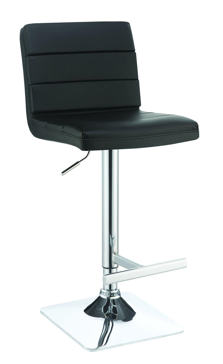 Rec room/bar stools: height adjustable 120695 Black Contemporary adjustable bar stool By coaster - sofafair.com