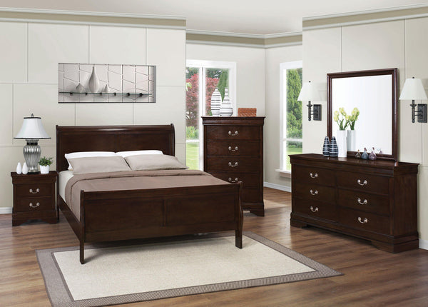 Louis philippe warm brown full four-piece bedroom four pieces set 202411-S4 bedroom sets By coaster - sofafair.com
