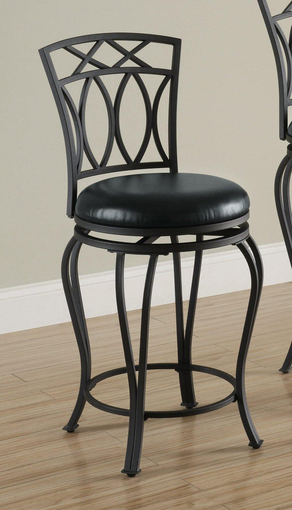 Bar stools: metal swivel 122059 Black Transitional counter height stool By coaster - sofafair.com