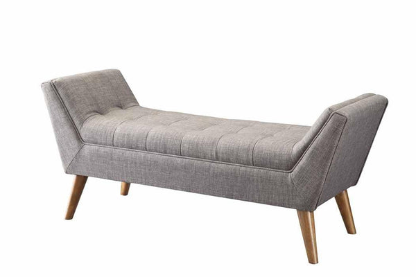 Grey mid-century modern accent bench 500008 Brown Bench1 By coaster - sofafair.com