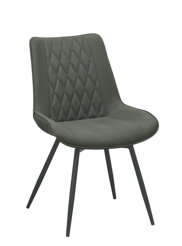 Swivel dining chair 193312 Grey metal Dining Chair1 By coaster - sofafair.com