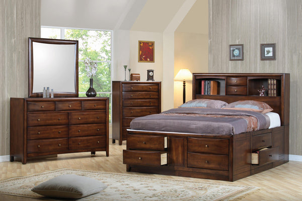 Hillary and scottsdale cappuccino king four-piece bedroom four pieces set 200609-S4 bedroom sets By coaster - sofafair.com