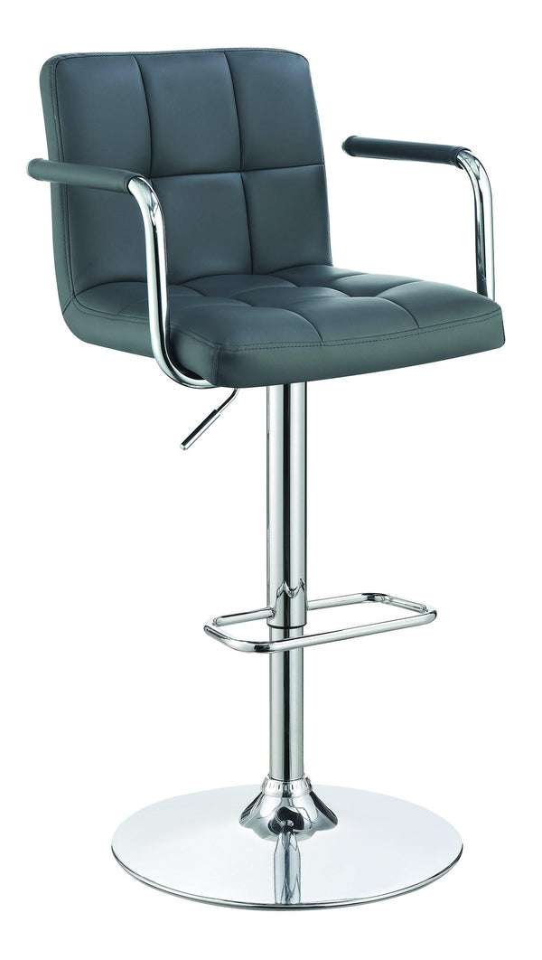 Rec room/bar stools: height adjustable 121096 Grey Contemporary adjustable bar stool By coaster - sofafair.com