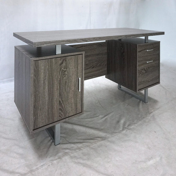 800521 Weathered grey Casual Contemporary Office desk By coaster - sofafair.com