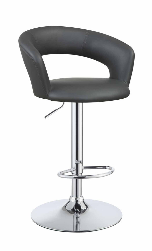 Rec room/bar stools: height adjustable 120397 Grey Contemporary adjustable bar stool By coaster - sofafair.com