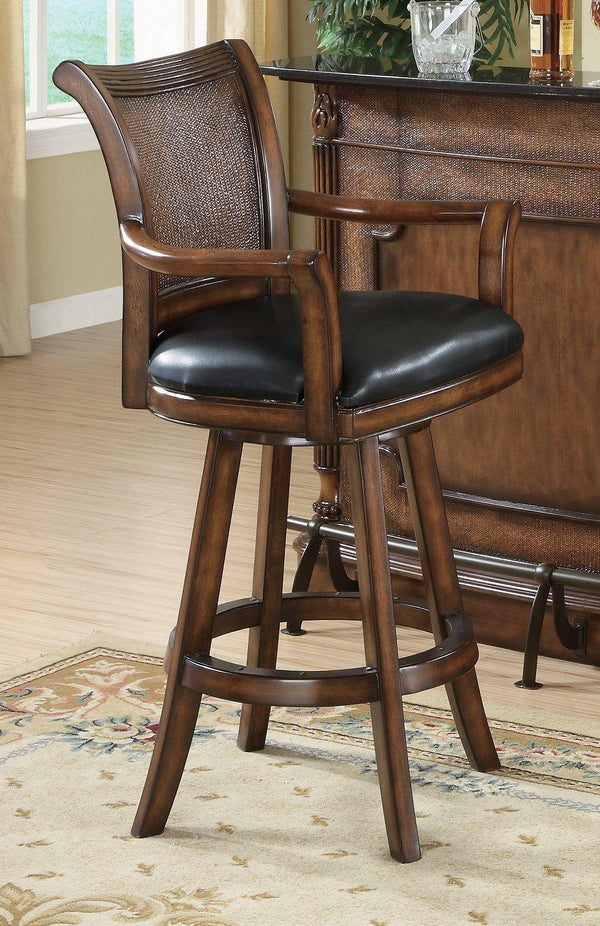 Bar units: traditional/transitional 100174 Black Traditional bar stool By coaster - sofafair.com