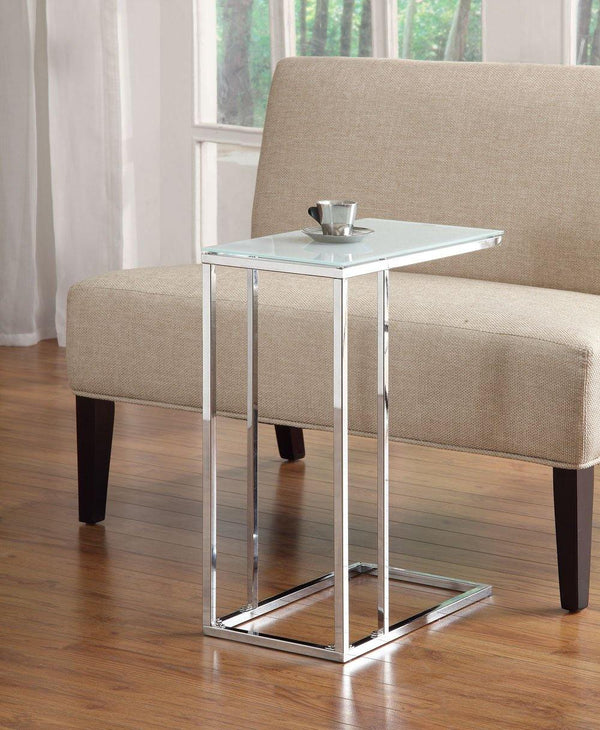 Transitional chrome snack table 900250 Transitional accent table By coaster - sofafair.com