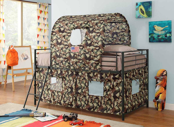 Camouflage tent bed 460331 Camouflage Themed bunk bed By coaster - sofafair.com