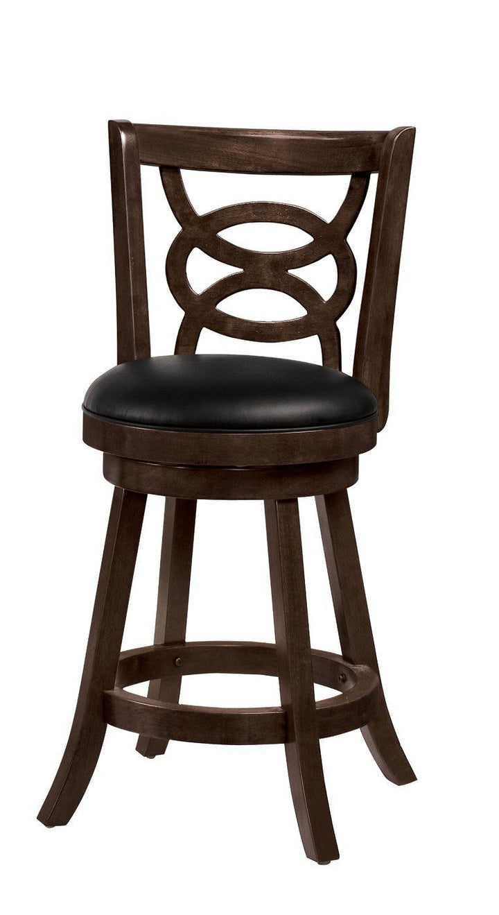 Bar stools: wood swivel 101929 Black Transitional counter height stool By coaster - sofafair.com