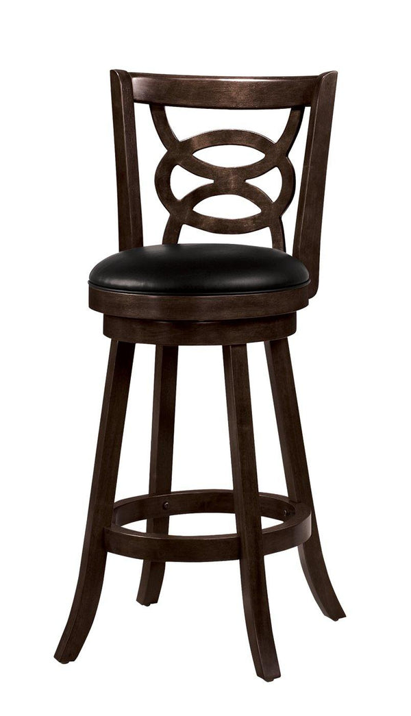 101930 Black Transitional Bar stools: wood swivel By coaster - sofafair.com