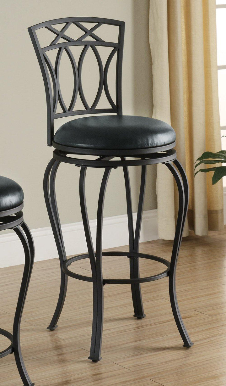 122060 Black Transitional Bar stools: metal swivel By coaster - sofafair.com