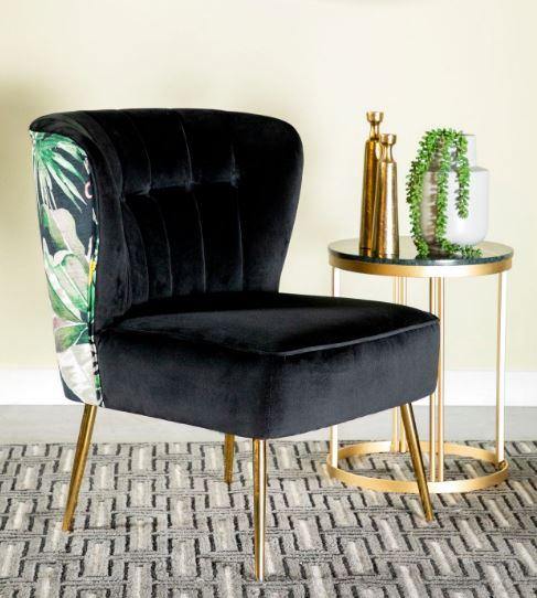 905443 Black/flower Themed Accent chair By coaster - sofafair.com