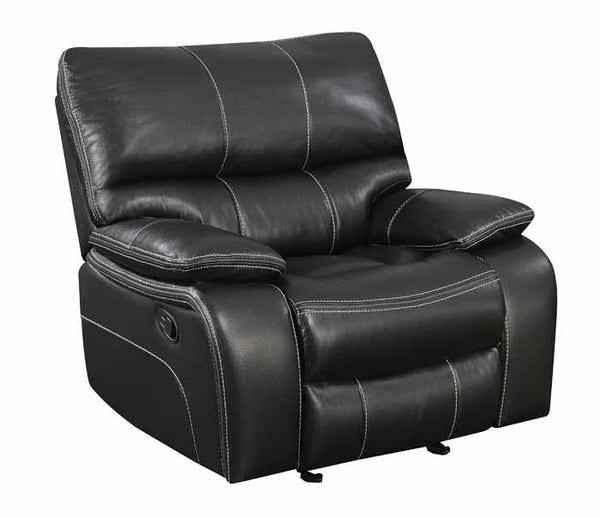 Willemse motion 601936 Black Transitional leatherette recliners By coaster - sofafair.com