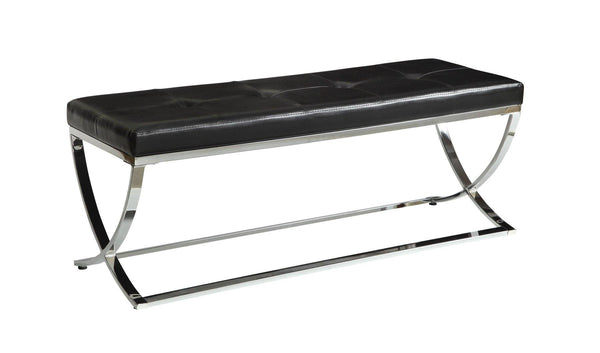 Contemporary chrome bench 501156 Chrome metal Bench1 By coaster - sofafair.com