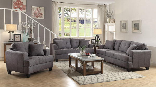 Samuel charcoal two-piece living room two pieces set 505175-S2 living room sets By coaster - sofafair.com