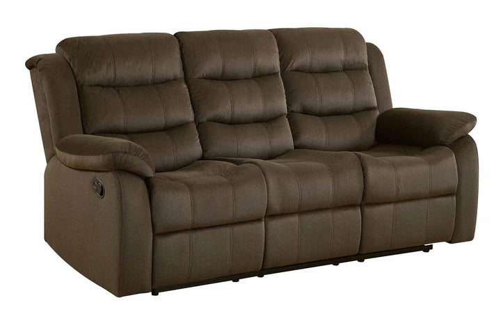Rodman motion 601881 Olive brown Casual fabric motion sofas By coaster - sofafair.com