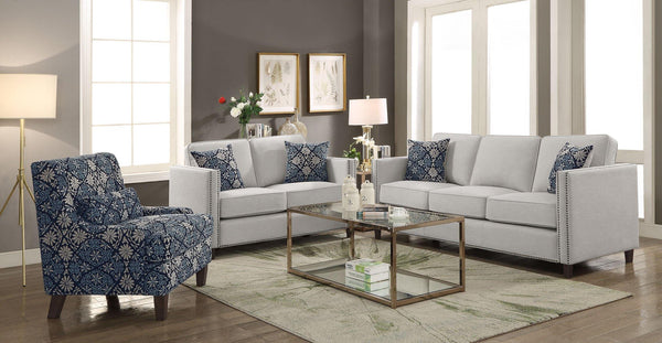 Coltrane transitional putty tone loveseat 506252 Putty Loveseat1 By coaster - sofafair.com
