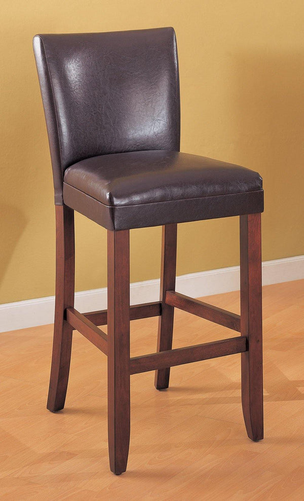 Bar stools: wood fixed height 100388 Cherry Casual counter ht chair By coaster - sofafair.com